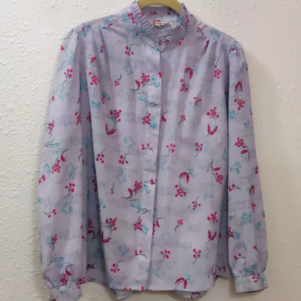 Vtg. RUGGERI button up shirt women size 18 / LG